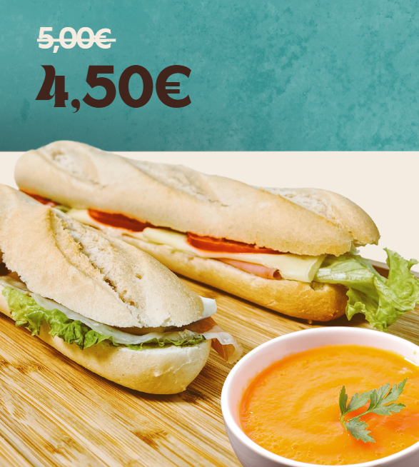 Foto de Menu Wrap ou Baguete + Sopa