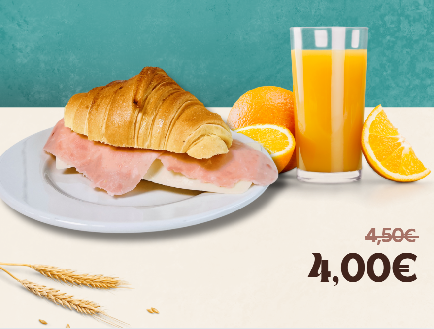 Foto de Menu Croissant Misto + Sumo de Laranja